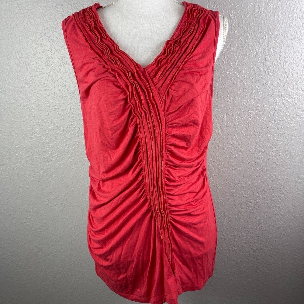 Grace Elements Pink Ruched sleeveless top Size XL